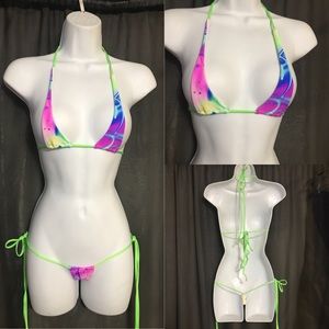 Neon micro mini bikini